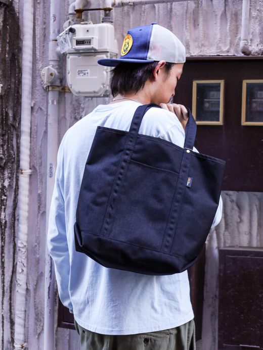 ANACHRONORM REVERSIBLE CAMP STEADY TOTE BAG / Black×monotone