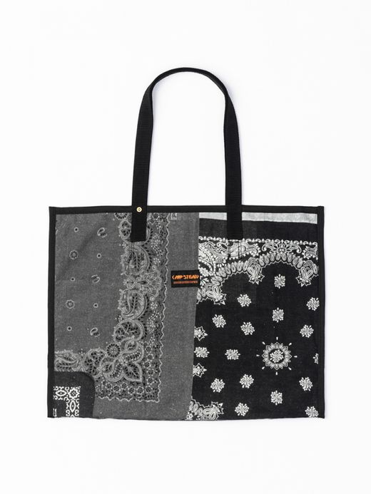 ANACHRONORM REVERSIBLE CAMP STEADY TOTE BAG / Black×monotone