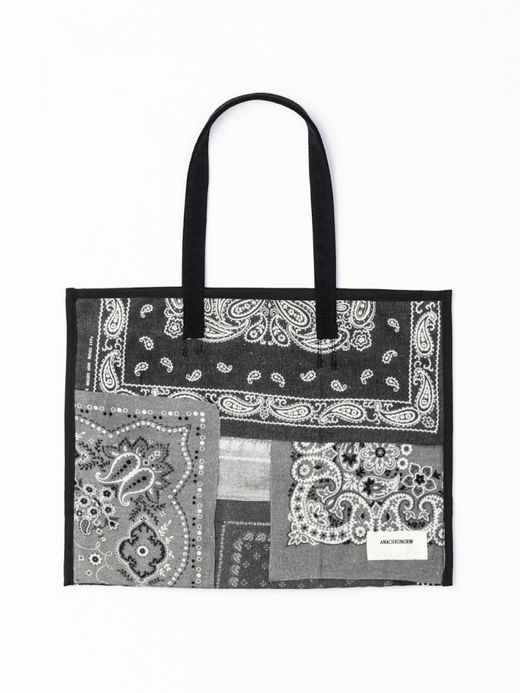 ANACHRONORM REVERSIBLE CAMP STEADY TOTE BAG / Black×monotone