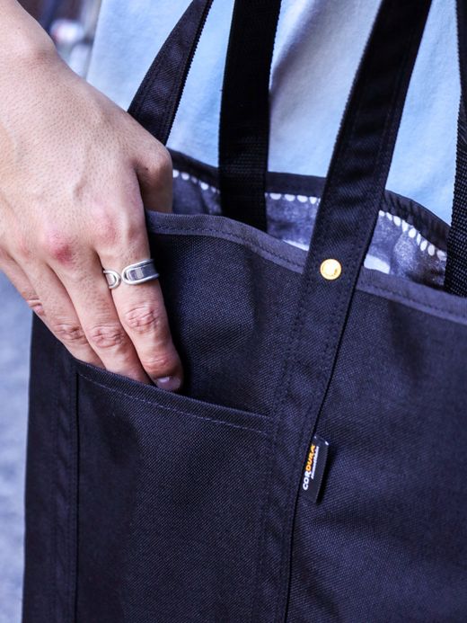 ANACHRONORM REVERSIBLE CAMP STEADY TOTE BAG / Black×monotone