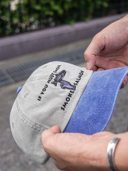 RAY TROLL SMOKE SALMON PIGMENT 6PANEL CAP / Stn/royal