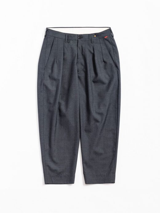 ANACHRONORM SUMMER WOOL TAPERED TROUSERS / Charcoal