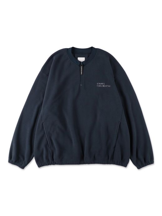 S.F.C FLEECE BASEBALL HALF ZIP JACKET / Navy