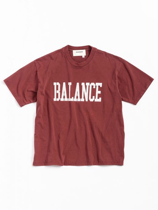 ANACHRONORM COLLEGE PRINT S/S T-S / Burgundy