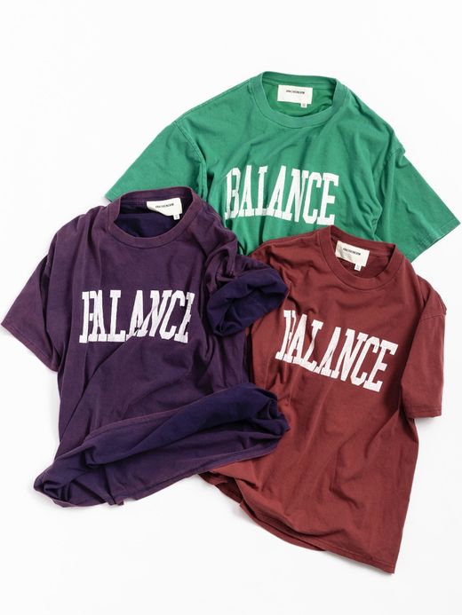 ANACHRONORM COLLEGE PRINT S/S T-S / Burgundy