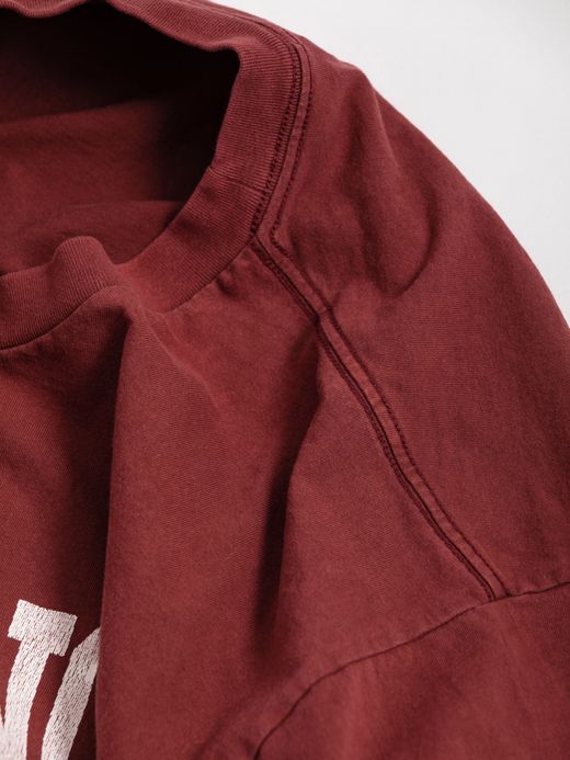 ANACHRONORM COLLEGE PRINT S/S T-S / Burgundy