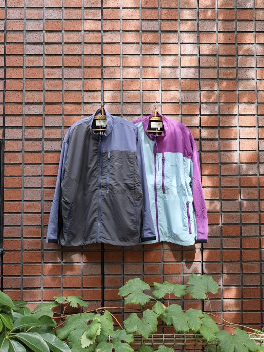 ANACHRONORM EXCHANGE PATTERN NYLON JACKET / Navy x black