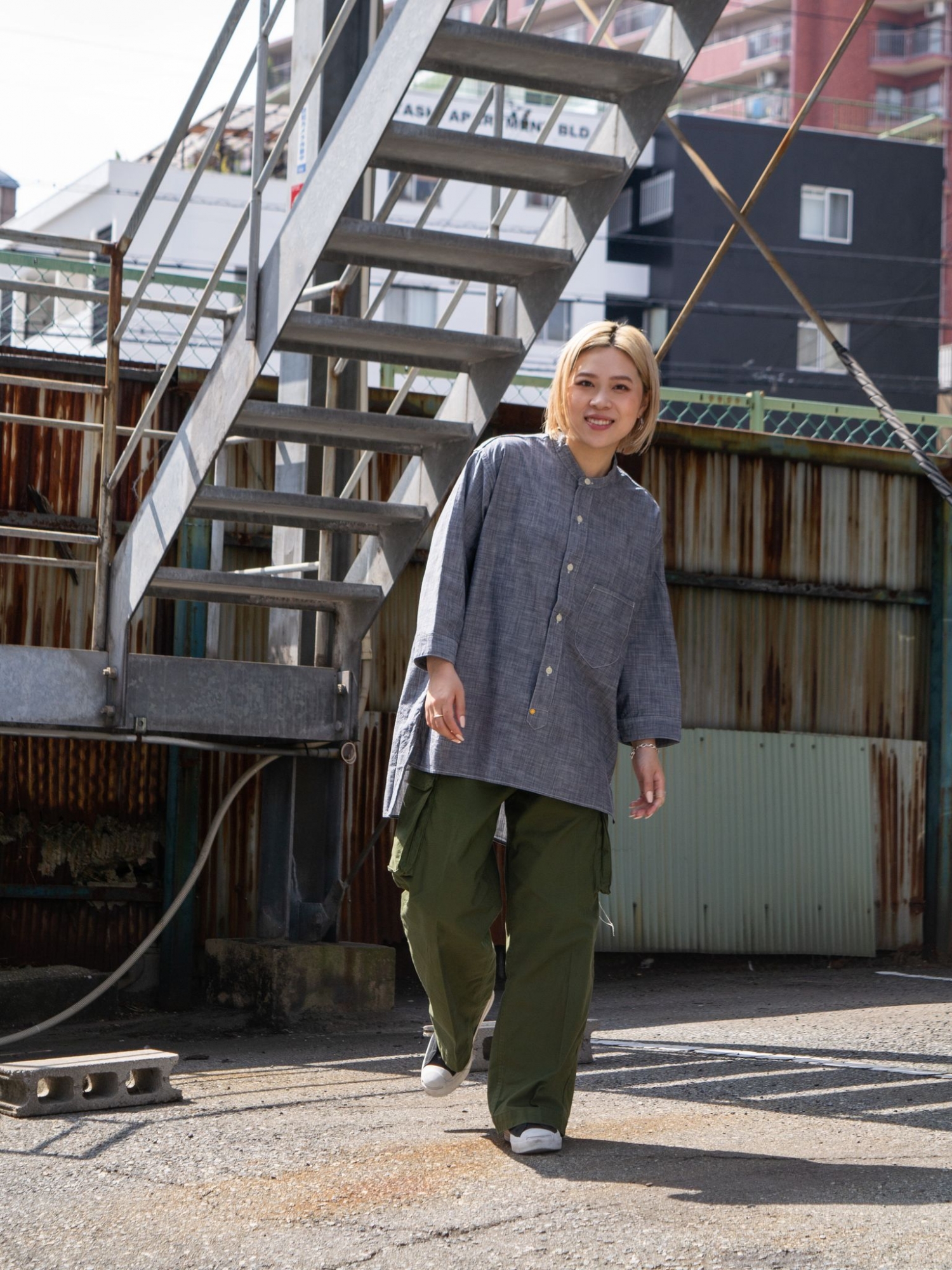 ANACHRONORM HALF SLEEVE PULLOVER SHIRT / Indigo | FLATBUSH