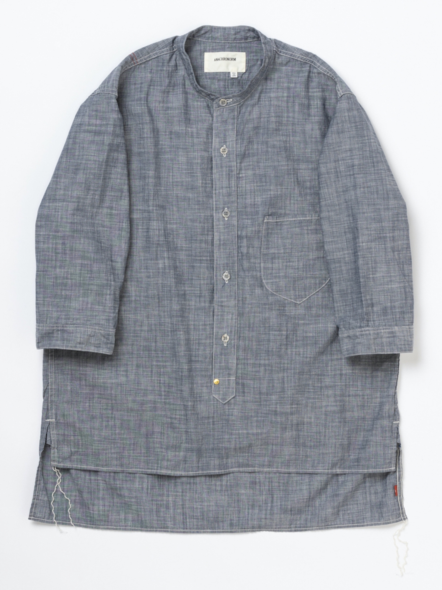 ANACHRONORM アナクロノーム　シャンブレー　シャツ　アメカジ　夏服 ANACHRONORM Chambray Open Collar Shirt [Dk.INDIGO] - Fresh