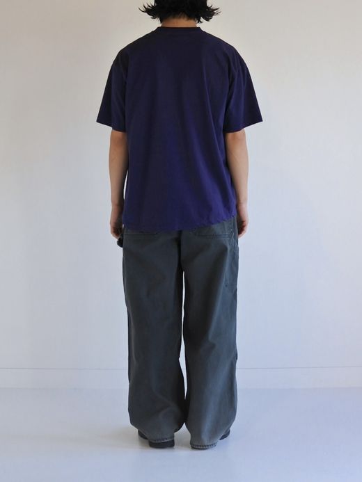 ANACHRONORM STICKER MOTIF PRINTED S/S T-S / Navy