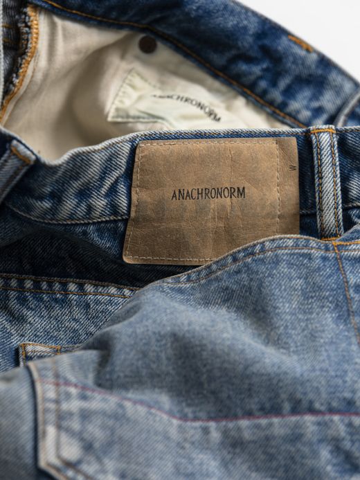 ANACHRONORM 80'S WIDE TAPERED JEANS / Indigo(aging wash)