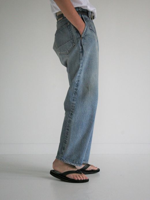 ANACHRONORM 80'S WIDE TAPERED JEANS / Indigo(aging wash)