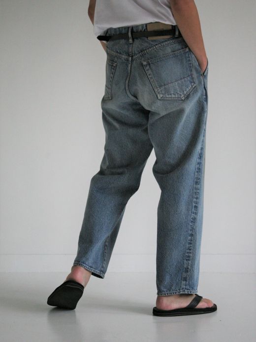 ANACHRONORM 80'S WIDE TAPERED JEANS / Indigo(aging wash)