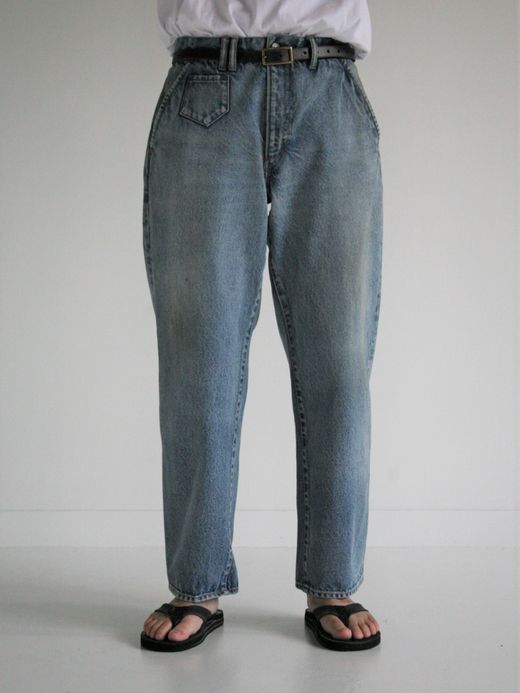 ANACHRONORM 80'S WIDE TAPERED JEANS / Indigo(aging wash)