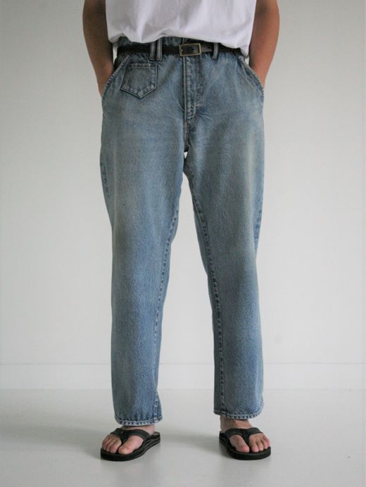 ANACHRONORM 80'S WIDE TAPERED JEANS / Indigo(aging wash)