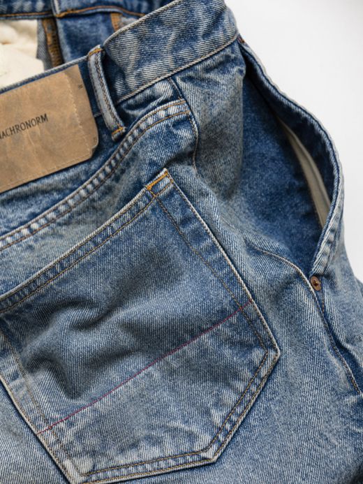 ANACHRONORM 80'S WIDE TAPERED JEANS / Indigo(aging wash)