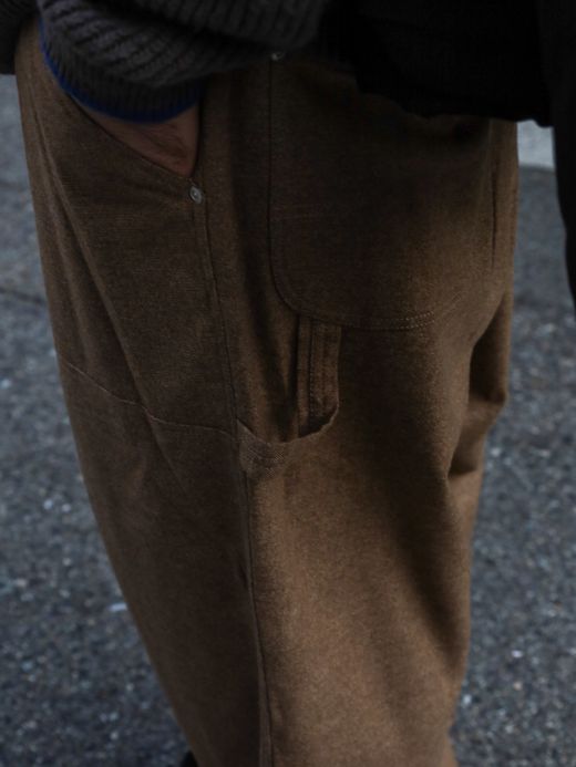 S.F.C CASHMERE WOOL DOUBLE KNEE PANTS / beige M