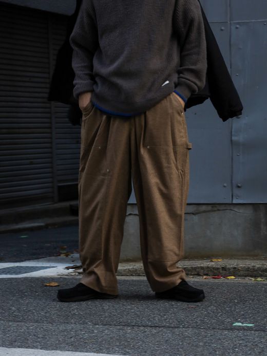 S.F.C CASHMERE WOOL DOUBLE KNEE PANTS / beige M