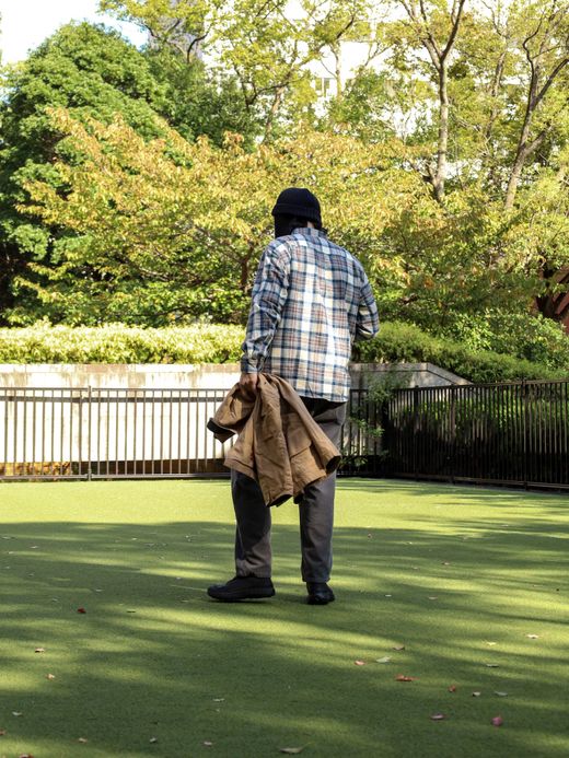 L.L.Bean MEN'S SCOTCH PLAID FLANNEL SHIRT , TRADITIONAL FIT / Indigo tartan