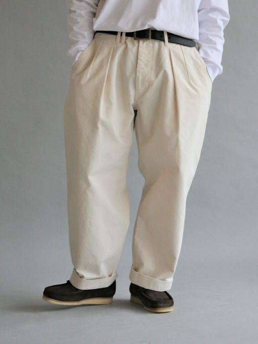 ANACHRONORM STANDARD TUCK WIDE TROUSERS / Kinari