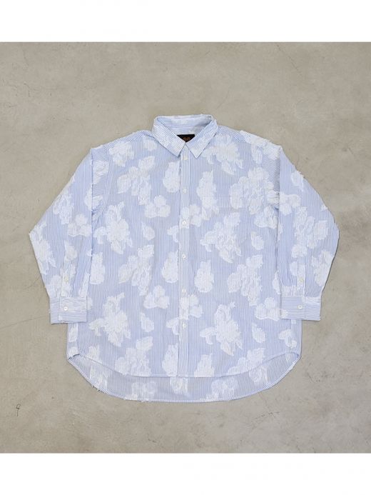 VOO STRIFLOWER SHIRTS / Sax