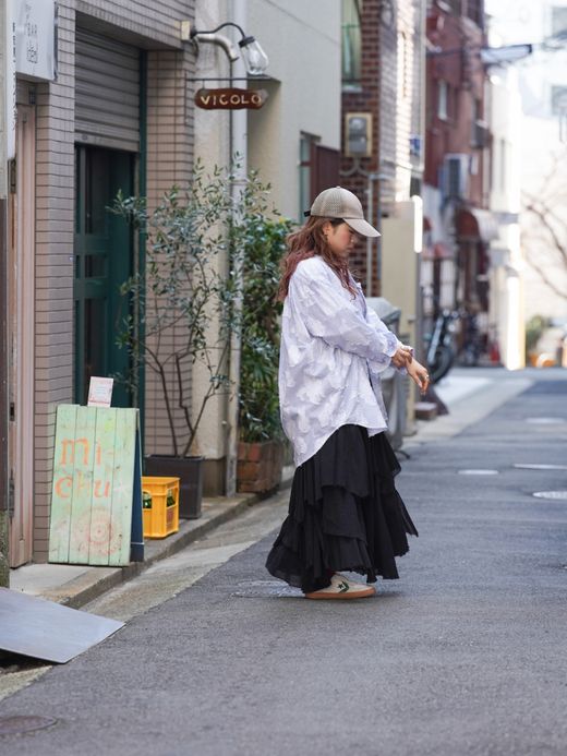 VOO STRIFLOWER SHIRTS / Sax