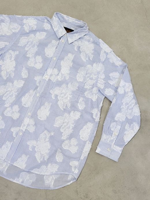 VOO STRIFLOWER SHIRTS / Sax