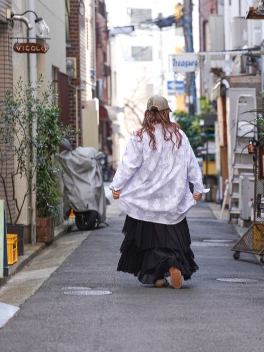 VOO STRIFLOWER SHIRTS / Sax