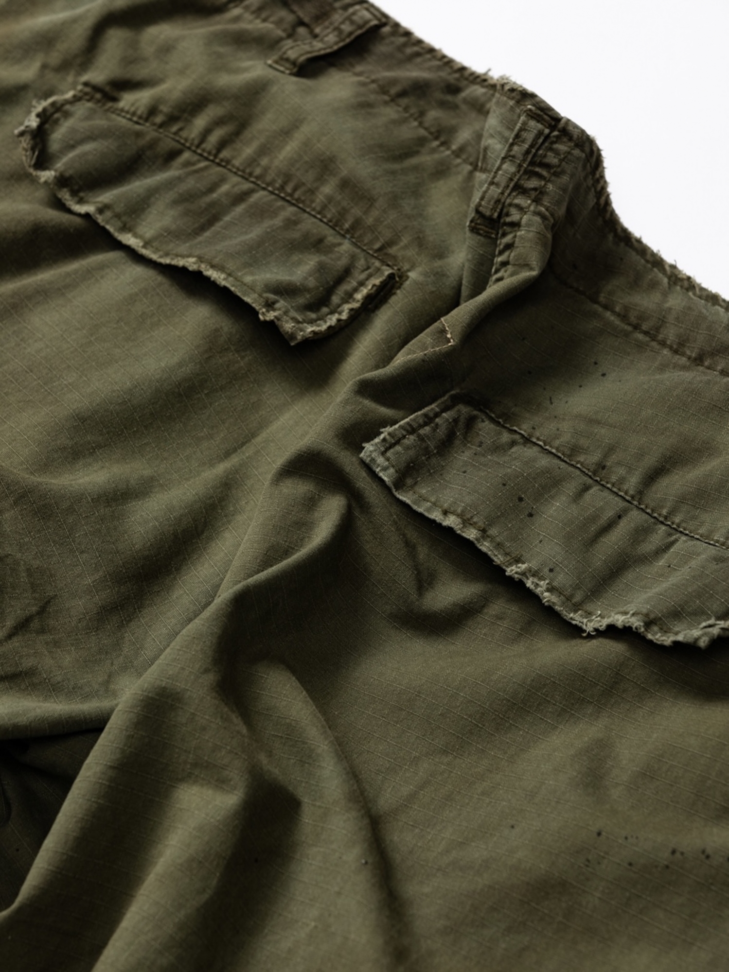 ANACHRONORM DIRT PAINT FATIGUE PANTS / Olive | FLATBUSH