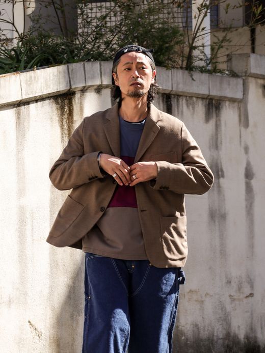 ANACHRONORM SUMMER WOOL TAILORED JACKET / Brown