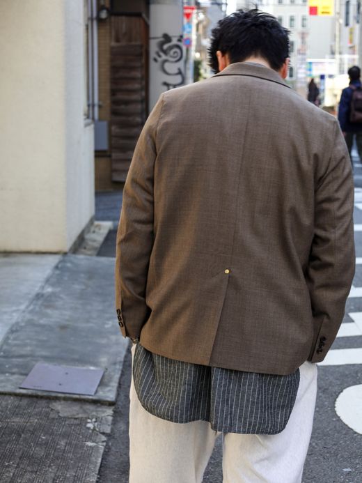 ANACHRONORM SUMMER WOOL TAILORED JACKET / Brown