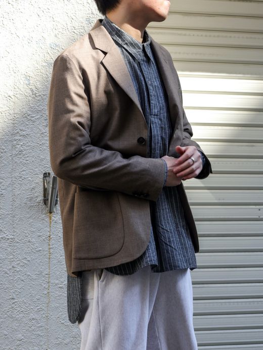 ANACHRONORM SUMMER WOOL TAILORED JACKET / Brown