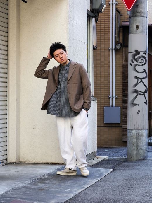 ANACHRONORM SUMMER WOOL TAILORED JACKET / Brown