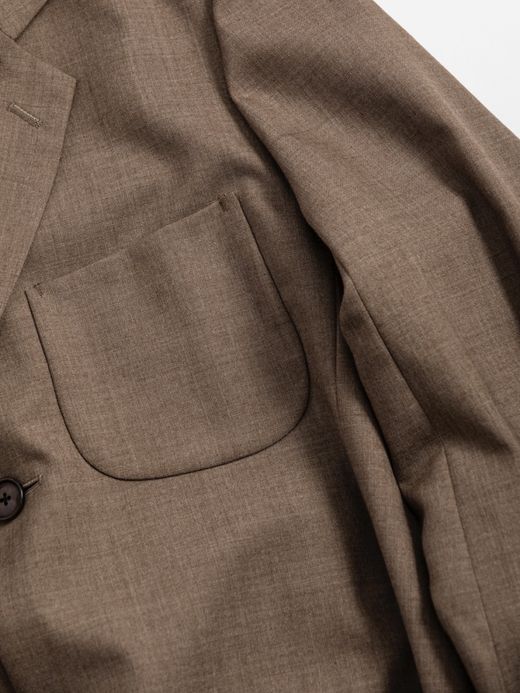 ANACHRONORM SUMMER WOOL TAILORED JACKET / Brown