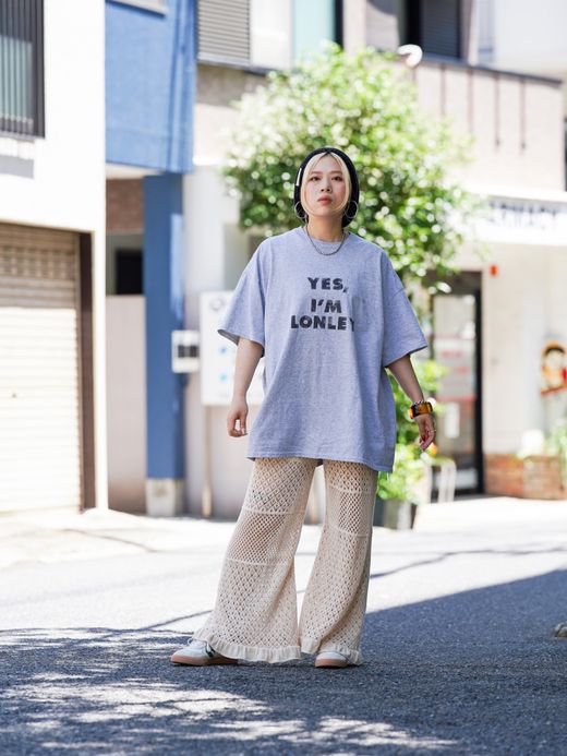 ANACHRONORM SUB MESSAGE S/S T-S / Ash gray