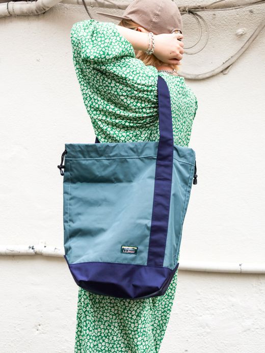 L.L.Bean LIGHTWEIGHT CYLINDER TOTE WITH POCKET / 3colors