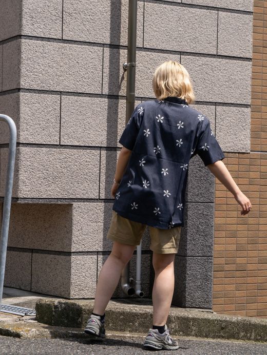 ROARK REVIVAL BLESS UP S/S WOVEN / Dark navy