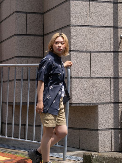 ROARK REVIVAL BLESS UP S/S WOVEN / Dark navy