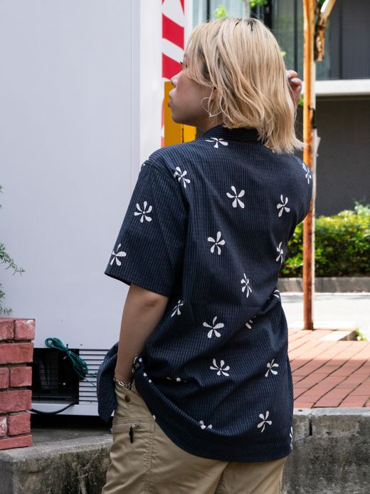 ROARK REVIVAL BLESS UP S/S WOVEN / Dark navy