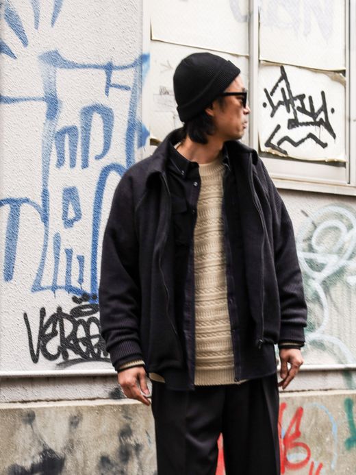 VOO WAFFLE JACKET / Black