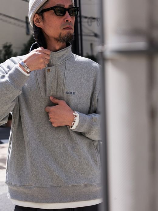 ROARK REVIVAL "LOGO" H/Z SWEAT / Heather grey