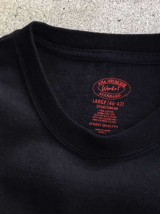 ANACHRONORM STANDARD HEAVY WEIGHT S/S T-S / Black