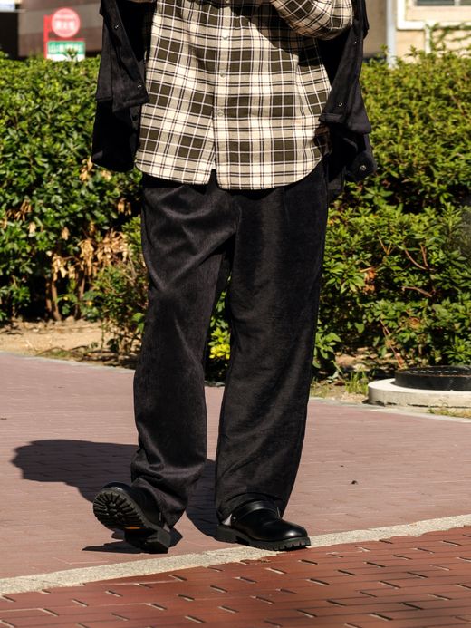VOO CORDUROY EZ SLACKS / Black