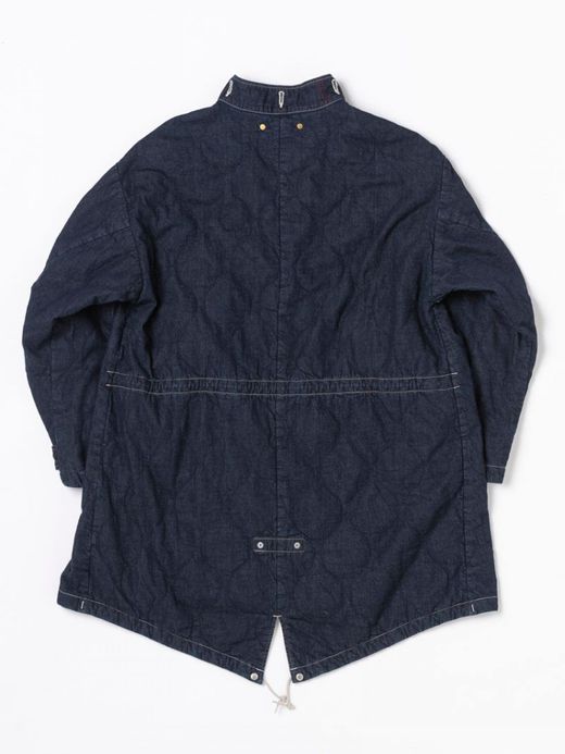 ANACHRONORM QUILTING FISH TAIL COAT / Indigo one wash