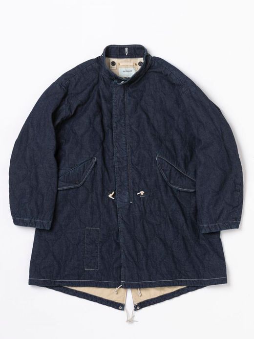 ANACHRONORM QUILTING FISH TAIL COAT / Indigo one wash