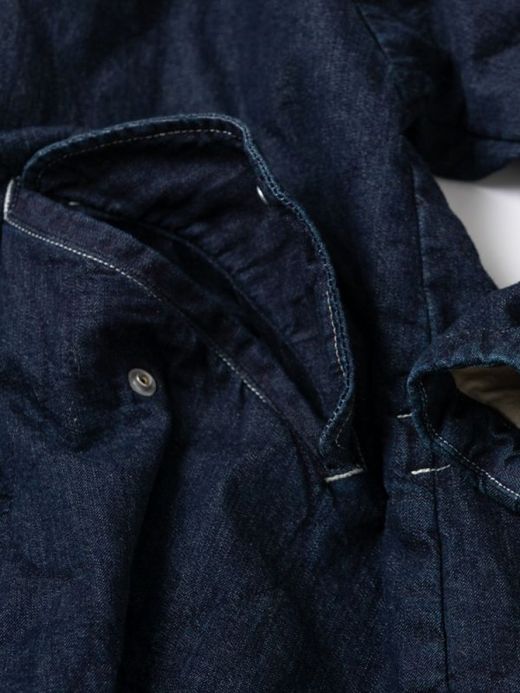 ANACHRONORM QUILTING FISH TAIL COAT / Indigo one wash