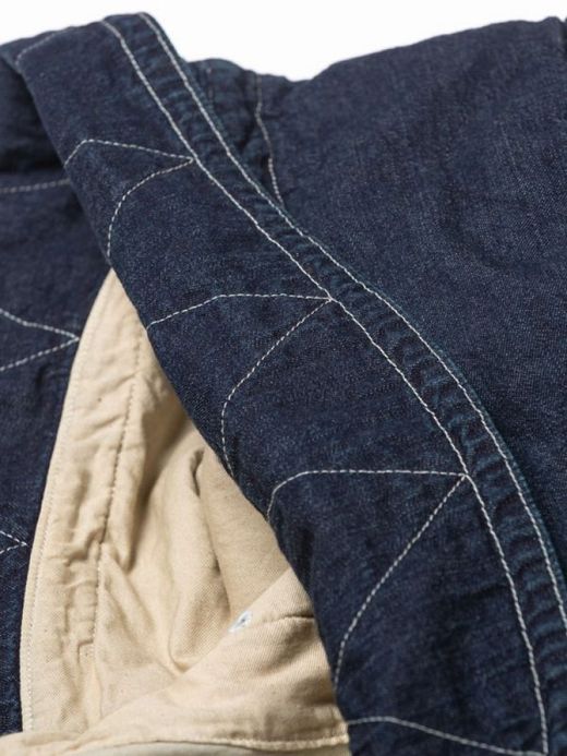 ANACHRONORM QUILTING FISH TAIL COAT / Indigo one wash