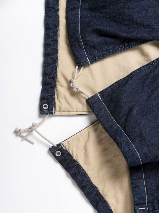 ANACHRONORM QUILTING FISH TAIL COAT / Indigo one wash