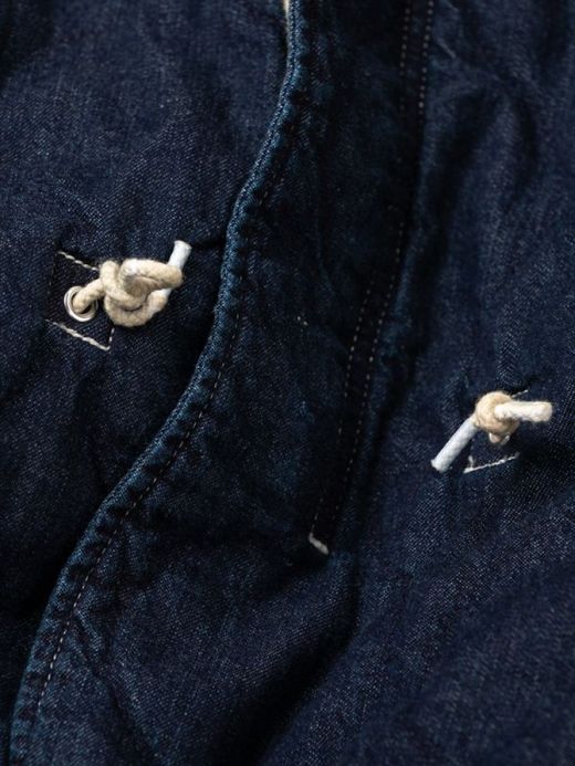 ANACHRONORM QUILTING FISH TAIL COAT / Indigo one wash