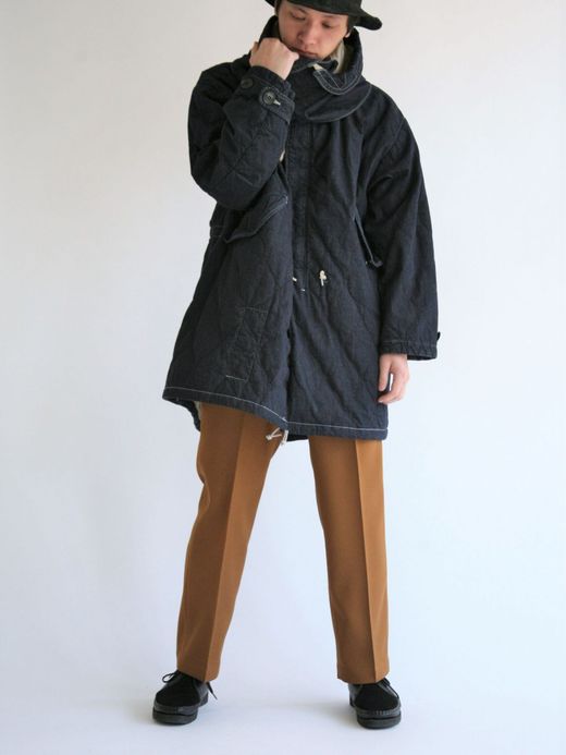 ANACHRONORM QUILTING FISH TAIL COAT / Indigo one wash